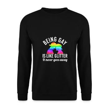 lgBT - Sweat-shirt Unisexe - noir - Devant - Alina (178cm) & Michal (187cm)