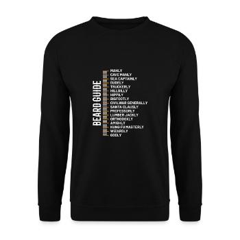 bart - Unisex Pullover - Schwarz - Vorne - Alina (178cm) & Michal (187cm)