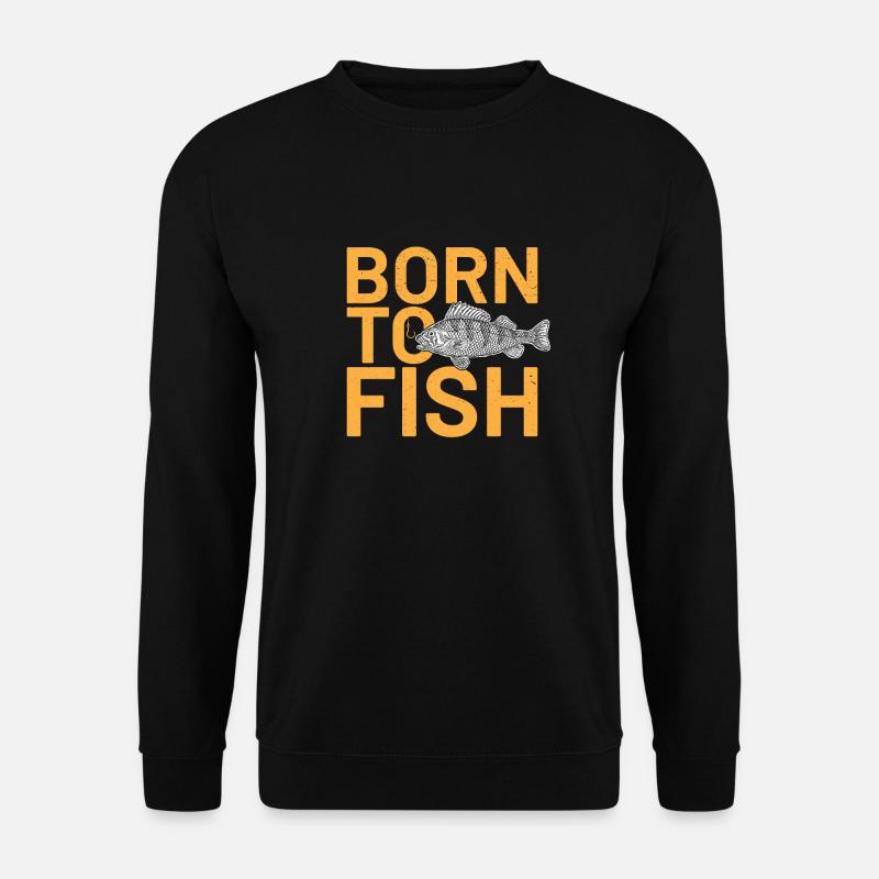 Angeln Fischen Angler Karpfen Sprüche lustig cool - Unisex Pullover - Schwarz