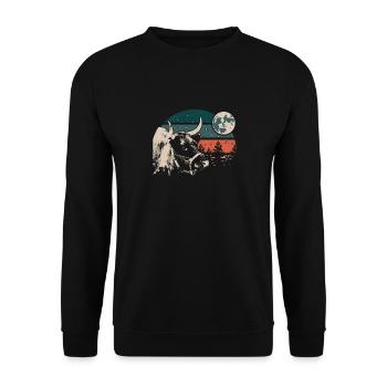 kuh - Unisex Pullover - Schwarz - Vorne - Alina (178cm) & Michal (187cm)