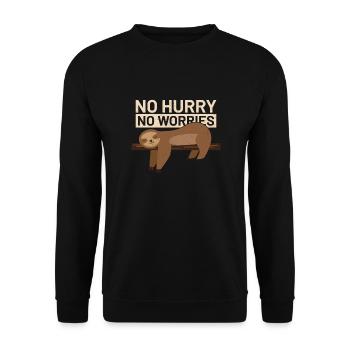 indolence - Sweat-shirt Unisexe - noir - Devant - Alina (178cm) & Michal (187cm)