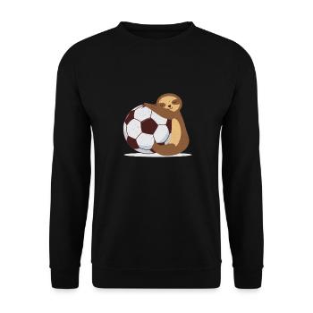 sloth football - Unisex Sweatshirt - black - Front - Alina (178cm) & Michal (187cm)