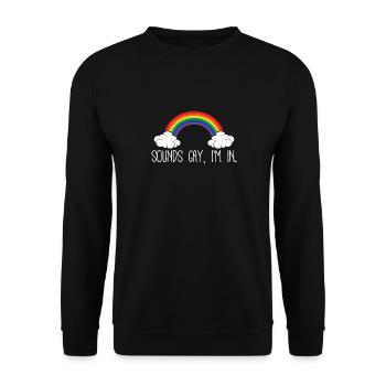 Sons drôles Gay je suis chez LGBT CSD Gay Pride - Sweat-shirt Unisexe - noir - Devant - Alina (178cm) & Michal (187cm)