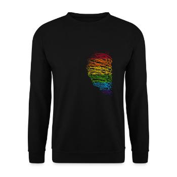 Couple correspondant Partisan LGBT Rainbow CSD Pr Gay - Sweat-shirt Unisexe - noir - Devant - Alina (178cm) & Michal (187cm)