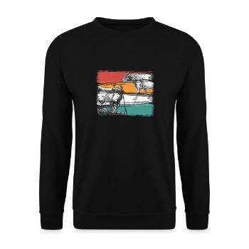 Vache fermier tracteur vache dame homme M. proverbes - Sweat-shirt Unisexe - noir - Devant - Alina (178cm) & Michal (187cm)