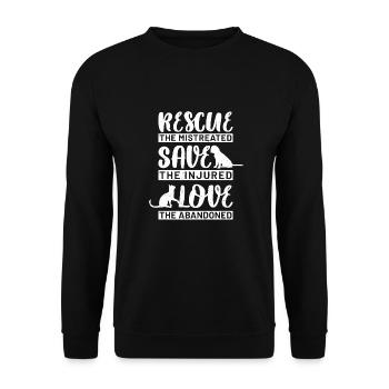 Funny Cat Kitty Kitten Men Women Girl Mom Birthday - Unisex Sweatshirt - black - Front - Alina (178cm) & Michal (187cm)