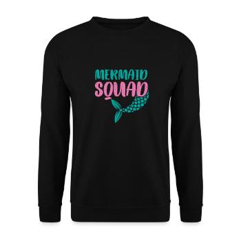Funny Little Mermaid Women Girl Mom Men Birthday - Unisex Pullover - Schwarz - Vorne - Alina (178cm) & Michal (187cm)