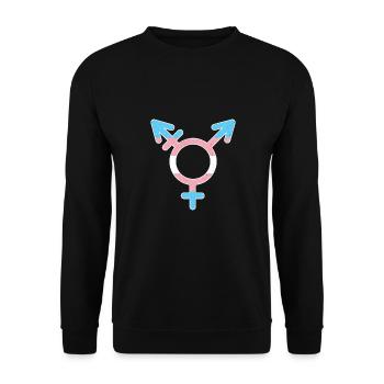 Clothing for Christopher Street Day CSD Clothing - Unisex Sweatshirt - black - Front - Alina (178cm) & Michal (187cm)