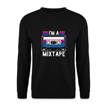 LGBTQ Rainbow Love Merchandise - Unisex Sweatshirt - black - Front - Alina (178cm) & Michal (187cm)