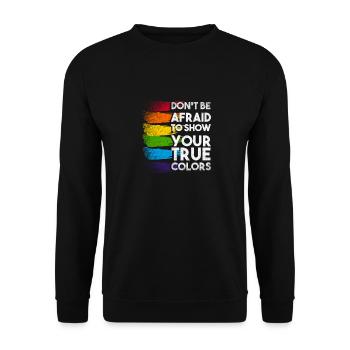 Pride CSD Parade LGBT Love Homo Gay Lesbian - Unisex Sweatshirt - black - Front - Alina (178cm) & Michal (187cm)