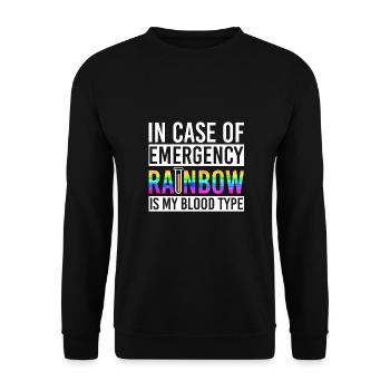 Cool LGBTQA + Ally Trans Pride Human Right Clothing - Sweat-shirt Unisexe - noir - Devant - Alina (178cm) & Michal (187cm)