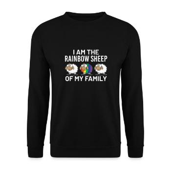 Je suis le mouton arc-en-ciel de ma famille, je suis mon LGBT - Sweat-shirt Unisexe - noir - Devant - Alina (178cm) & Michal (187cm)