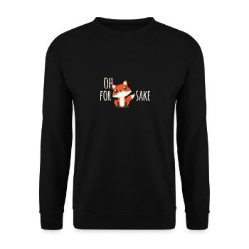 Oh For Fox Sake Given Funny Men Women Boy Girl - Unisex Sweatshirt - black - Front - Alina (178cm) & Michal (187cm)