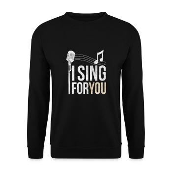 Singer - Unisex Sweatshirt - black - Front - Alina (178cm) & Michal (187cm)