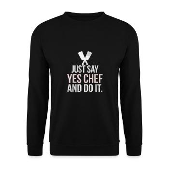 cuisinier - Sweat-shirt Unisexe - noir - Devant - Alina (178cm) & Michal (187cm)