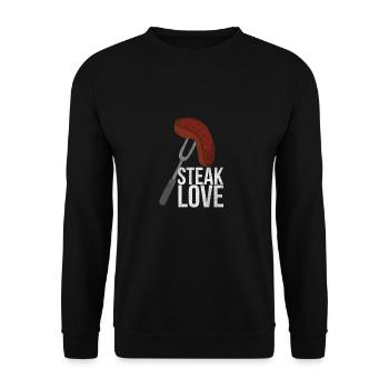viande - Sweat-shirt Unisexe - noir - Devant - Alina (178cm) & Michal (187cm)