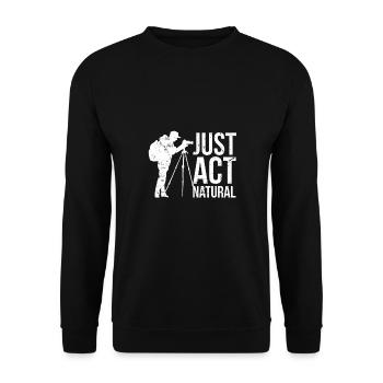 photographer - Unisex Sweatshirt - black - Front - Alina (178cm) & Michal (187cm)