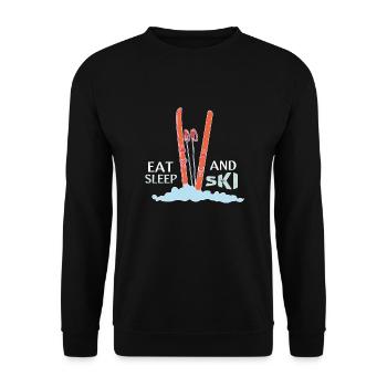 Ski - Unisex Pullover - Schwarz - Vorne - Alina (178cm) & Michal (187cm)