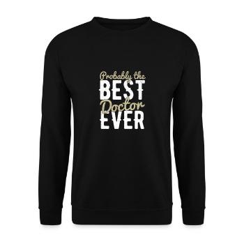 doctor - Unisex Sweatshirt - black - Front - Alina (178cm) & Michal (187cm)