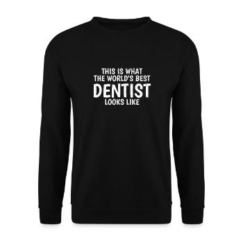 Dentist - Unisex Sweatshirt - black - Front - Alina (178cm) & Michal (187cm)