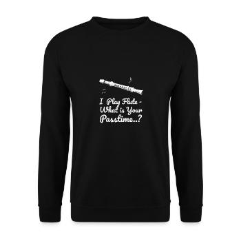 Flûte - Sweat-shirt Unisexe - noir - Devant - Alina (178cm) & Michal (187cm)