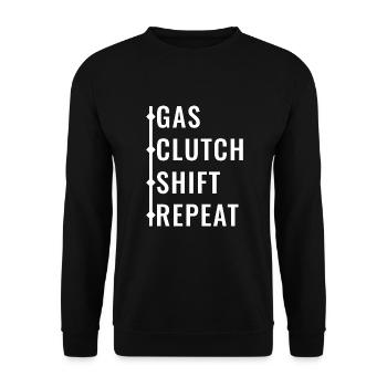 Car - Unisex Sweatshirt - black - Front - Alina (178cm) & Michal (187cm)