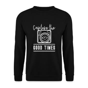 photographer - Unisex Sweatshirt - black - Front - Alina (178cm) & Michal (187cm)