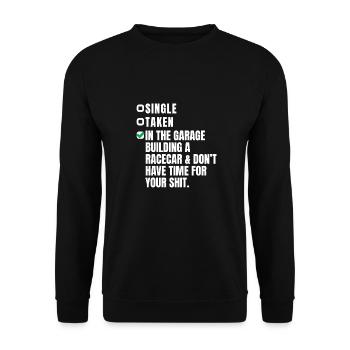 automobile - Unisex Sweatshirt - black - Front - Alina (178cm) & Michal (187cm)