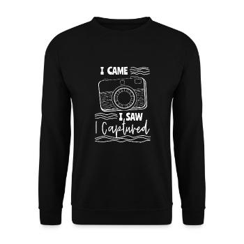photographer - Unisex Sweatshirt - black - Front - Alina (178cm) & Michal (187cm)