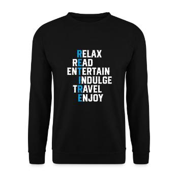 pensioner - Unisex Sweatshirt - black - Front - Alina (178cm) & Michal (187cm)