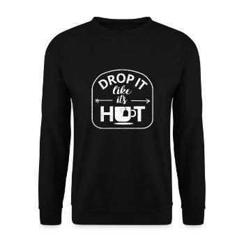 tee - Unisex Pullover - Schwarz - Vorne - Alina (178cm) & Michal (187cm)