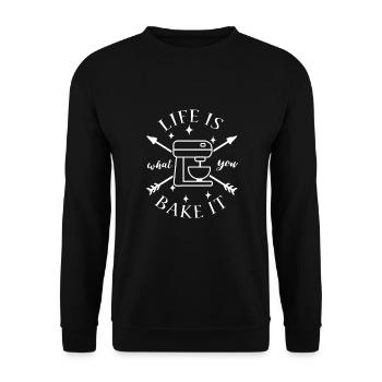 baker - Unisex Sweatshirt - black - Front - Alina (178cm) & Michal (187cm)