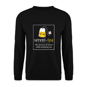 tee - Unisex Pullover - Schwarz - Vorne - Alina (178cm) & Michal (187cm)