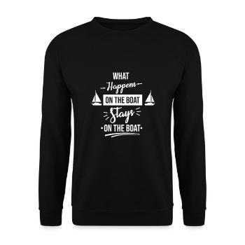 captain - Unisex Sweatshirt - black - Front - Alina (178cm) & Michal (187cm)