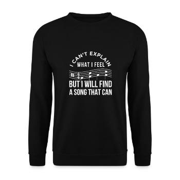musik - Unisex Pullover - Schwarz - Vorne - Alina (178cm) & Michal (187cm)