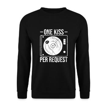 dj - Sweat-shirt Unisexe - noir - Devant - Alina (178cm) & Michal (187cm)