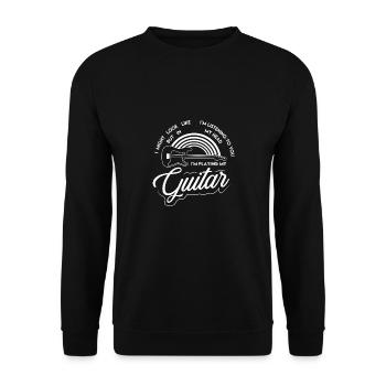 guitare - Sweat-shirt Unisexe - noir - Devant - Alina (178cm) & Michal (187cm)