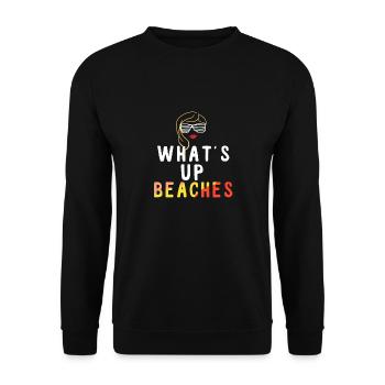 urlaub - Unisex Pullover - Schwarz - Vorne - Alina (178cm) & Michal (187cm)