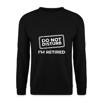 pensioner - Unisex Sweatshirt - black - Front - Alina (178cm) & Michal (187cm)
