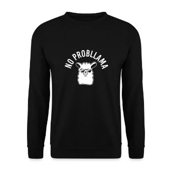 lama - Unisex Sweatshirt - black - Front - Alina (178cm) & Michal (187cm)