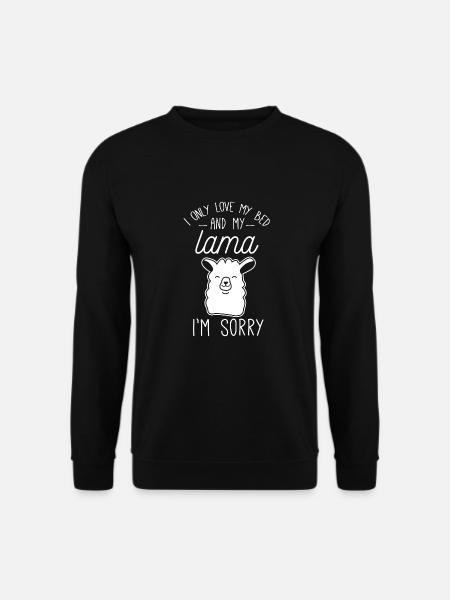 lama tired / sleeping / lazy - Unisex Sweatshirt - black