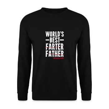 Funny father's day gift husband daughter father son - Unisex Sweatshirt - black - Front - Alina (178cm) & Michal (187cm)