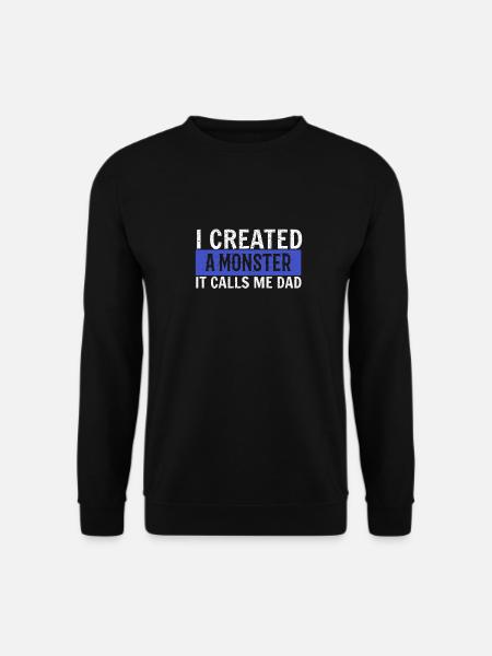 Lustig Vatertagsgeschenk Mann Tochter Vater Sohn - Unisex Pullover - Schwarz