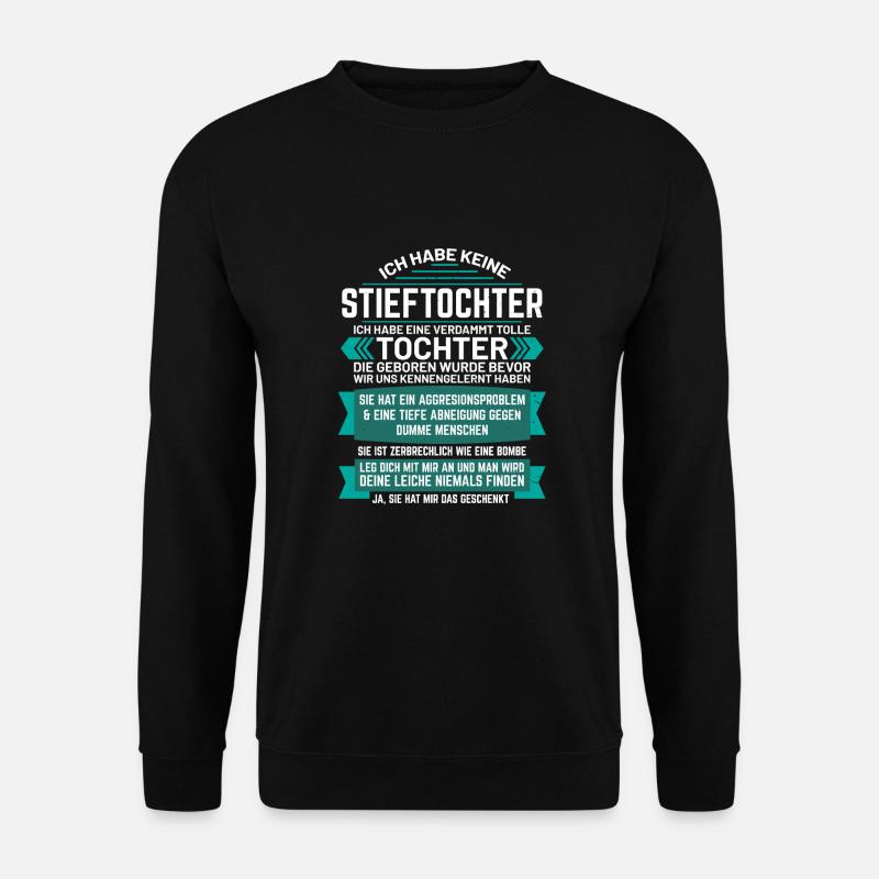 Vatertagsgeschenk Papa Bonus Vater Tochter Sohn - Unisex Pullover - Schwarz