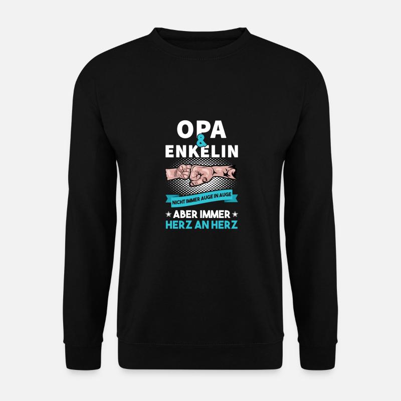 Lustig Vatertag Partnerlook Opa Spruch Geschenk - Unisex Pullover - Schwarz