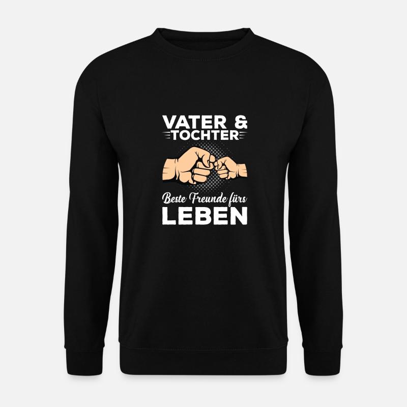 Papatag Partnershirt Tochter Vater Partnerlook - Unisex Pullover - Schwarz