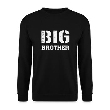 Cadeau de fête des hommes cool Big Little Brother pour la fête des pères - Sweat-shirt Unisexe - noir - Devant - Alina (178cm) & Michal (187cm)