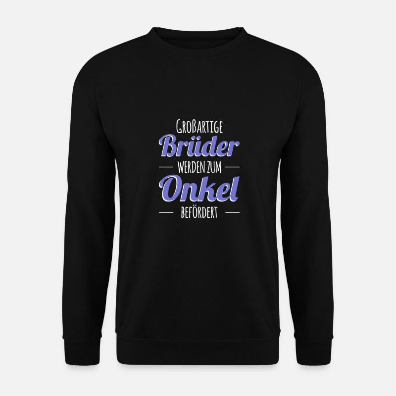 Lustig Vatertag Bester Onkel Welt Spruch Geschenk - Unisex Pullover - Schwarz