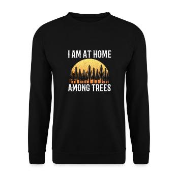Funny nature camping nature mr lady man saying - Unisex Sweatshirt - black - Front - Alina (178cm) & Michal (187cm)