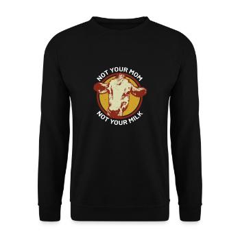 Funny meatless love for animals men women clothing - Unisex Sweatshirt - black - Front - Alina (178cm) & Michal (187cm)